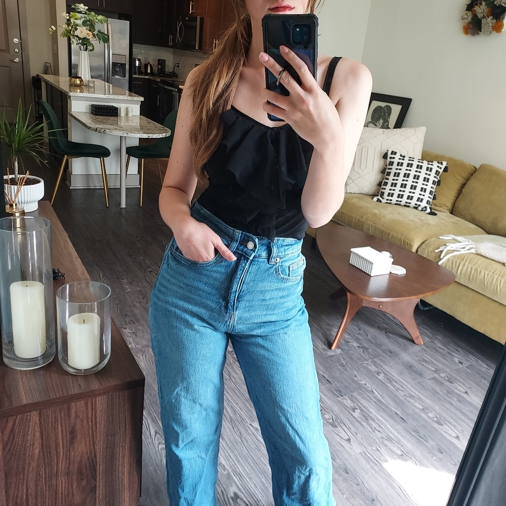 Ruffle blouse/shell